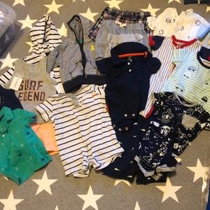 Large lot boys 6 and 9 month summer clothes